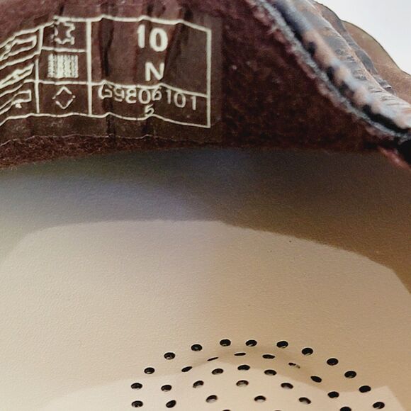 SAS Simplify Brown Tetris Nubuck Leather Loafers Women's 10 N Houndstooth Flats - Picture 11 of 13